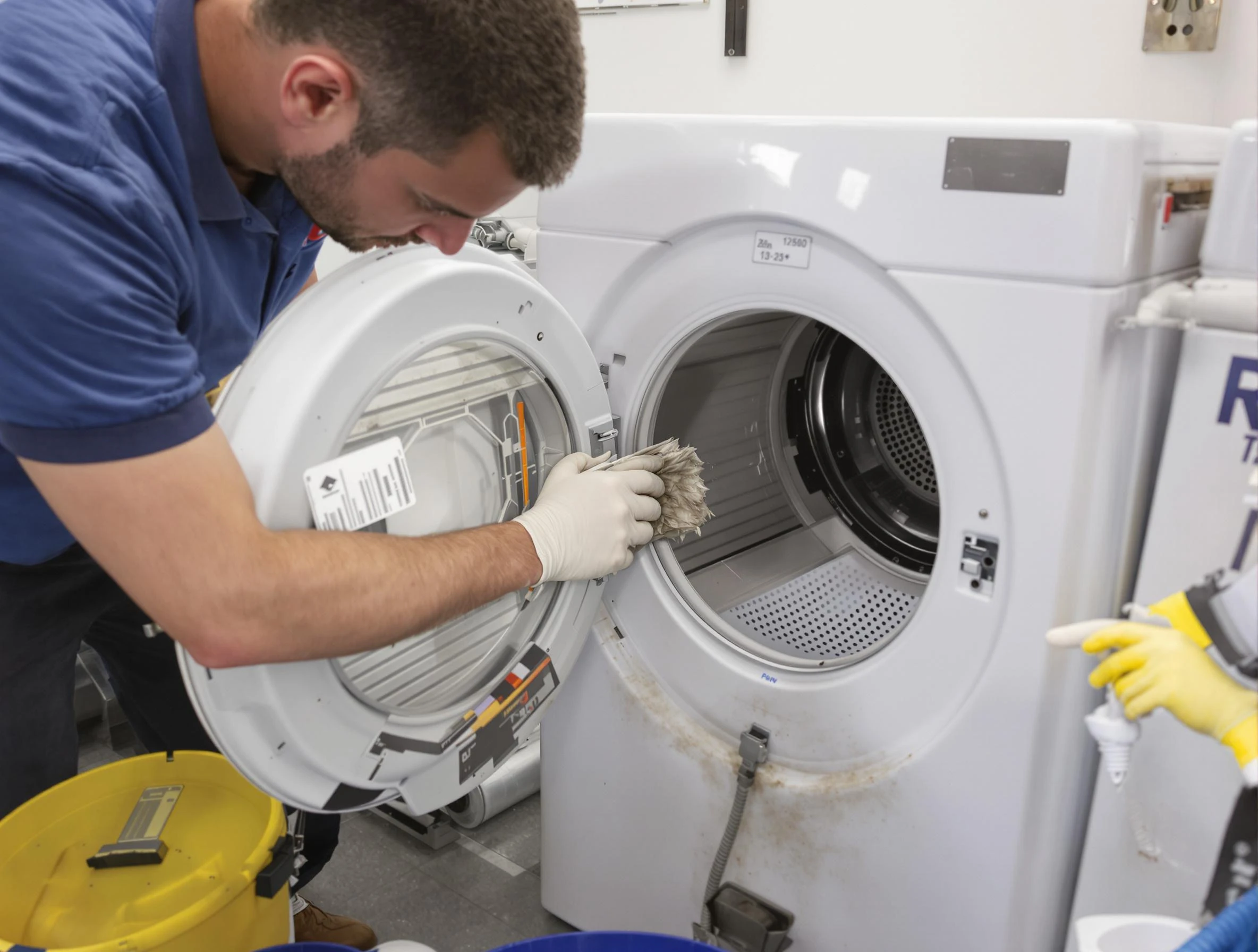 Oklahoma City Dryer Vent Cleaning specialist performing detailed lint trap cleaning service in Oklahoma City