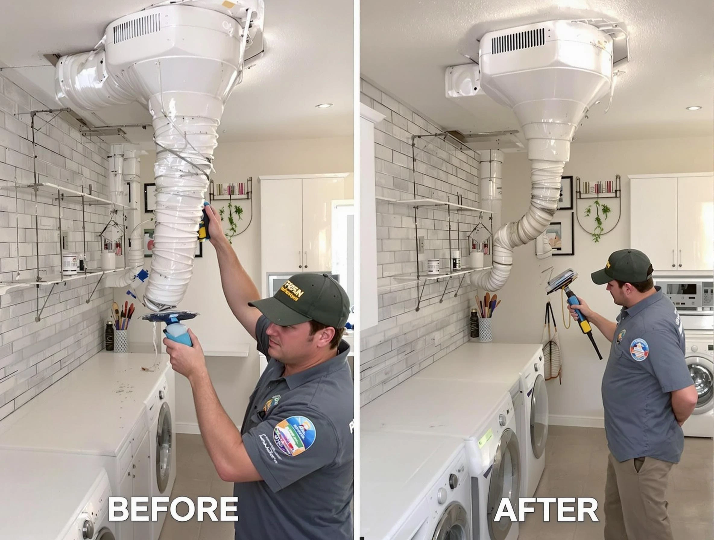Professional dryer exhaust vent cleaning by Oklahoma City Dryer Vent Cleaning in Oklahoma City
