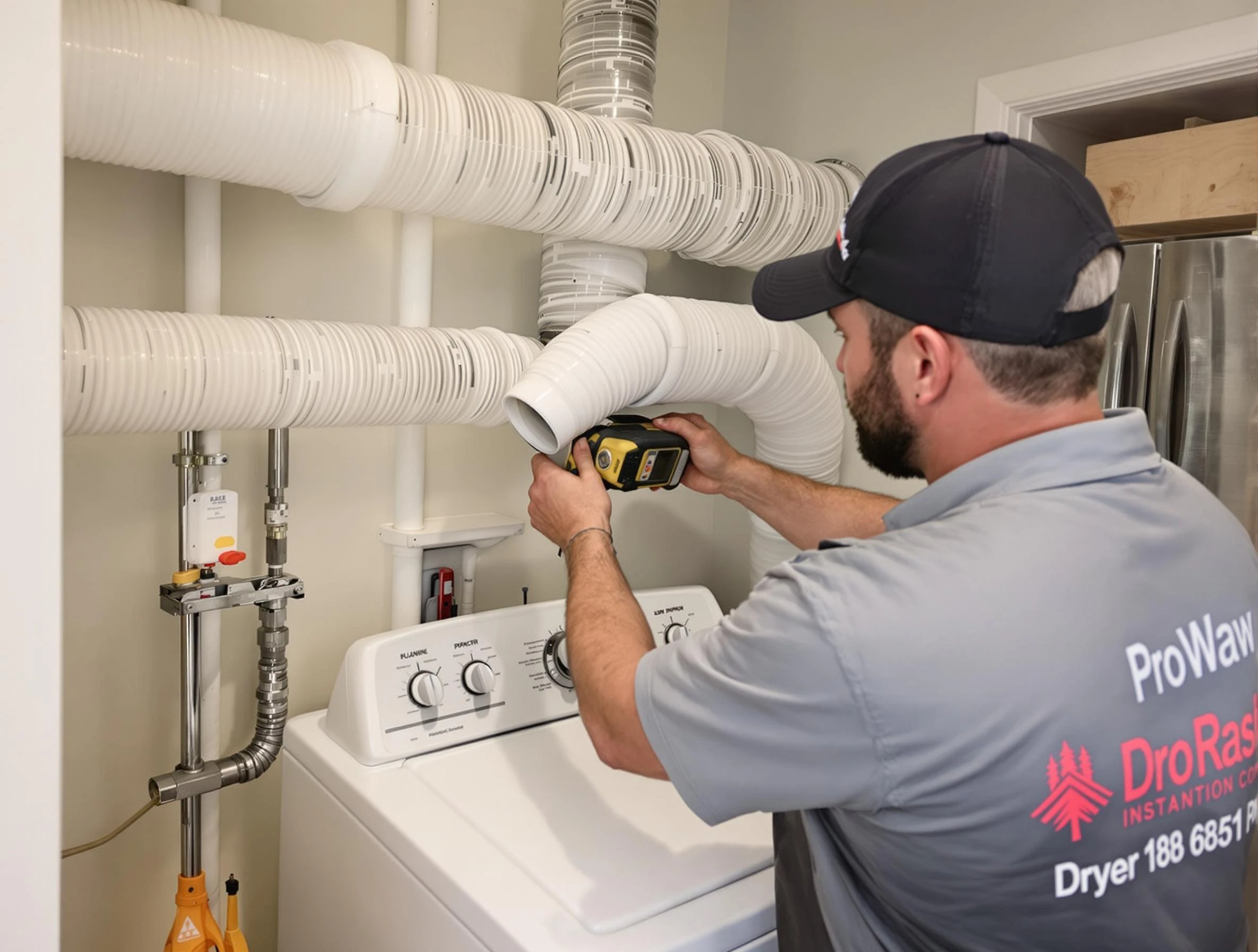 Professional dryer vent hose installation by Oklahoma City Dryer Vent Cleaning in Oklahoma City